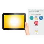 Προβολέας LED Tablet 10W SMD 3000 W.W. με Ανιχνευτή Κίνησης